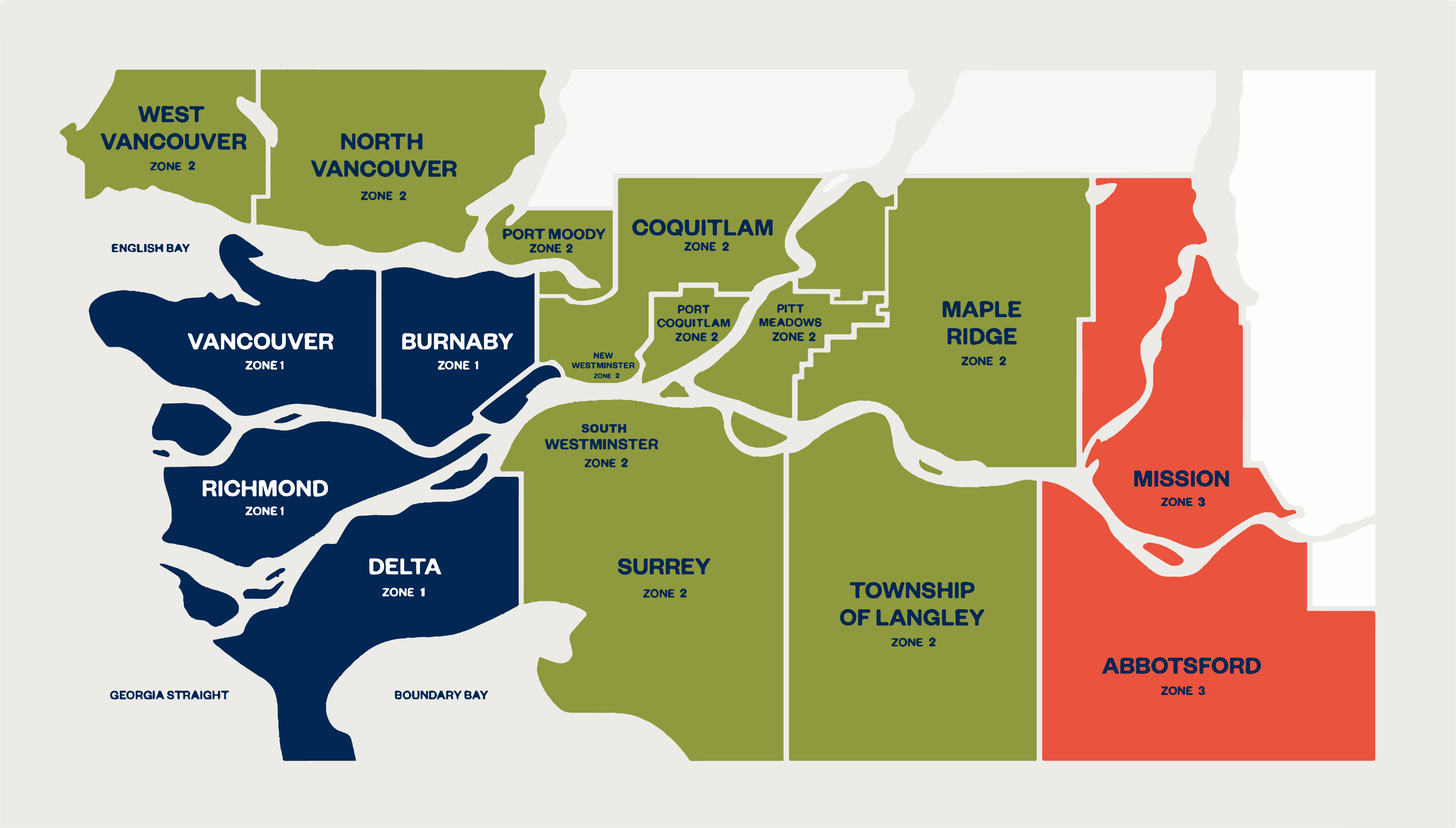 Travel Zone Map